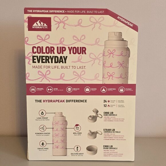 NWT Hydrapeak Active 26 Ounce Tumbler Set - Picture 2 of 4